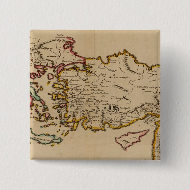 Turkey, Rome, Greece Pinback Button (Front)
