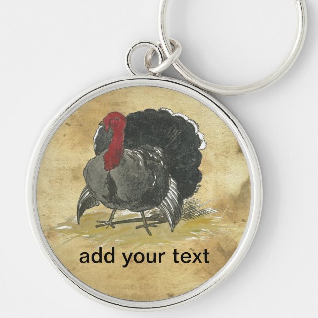 Turkey Round Key Chain (Front)