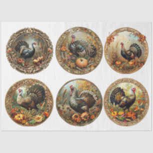 Turkey Rounds Tissue Paper