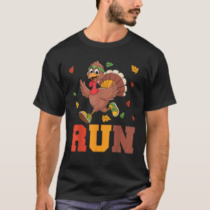 Turkey Run Costume Thanksgiving Running Turkey Tro T-Shirt