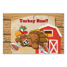 Turkey Run Fundraiser Large SpeedySigns Yard Sign