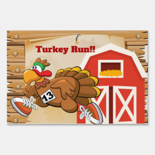 Turkey Run Fundraiser Large SpeedySigns Yard Sign