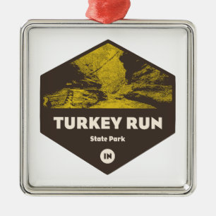 Turkey Run State Park Indiana Metal Ornament