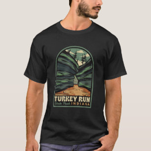 Turkey Run State Park Indiana Vintage Badge T-Shirt