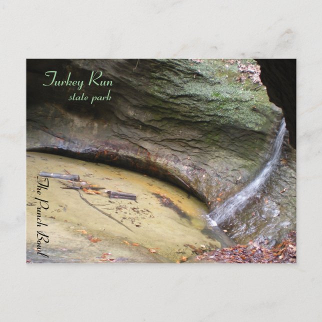 Turkey Run State Park, Punch Bowl Postcard (Front)