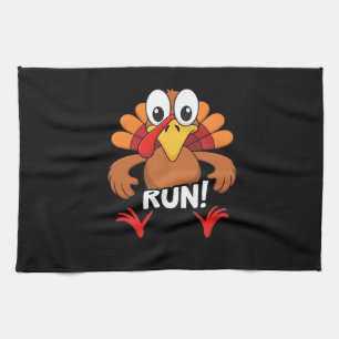 Turkey Run Thanksgiving Running Classic T-Shirt Kitchen Towel
