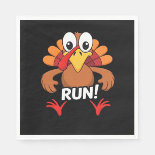 Turkey Run Thanksgiving Running Classic T-Shirt Napkins