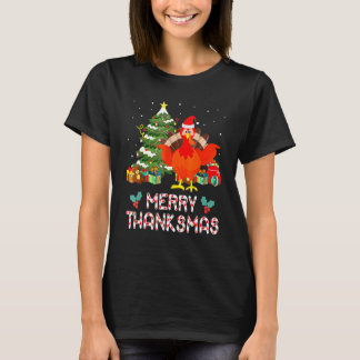 Turkey Santa Merry Thanksmas Christmas Thanksgivin T-Shirt