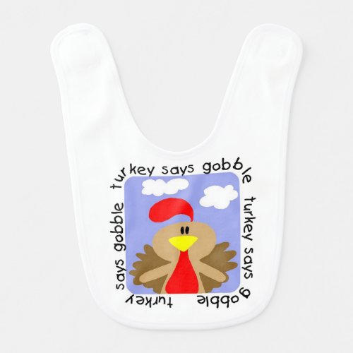 Turkey Says Gobble Bib