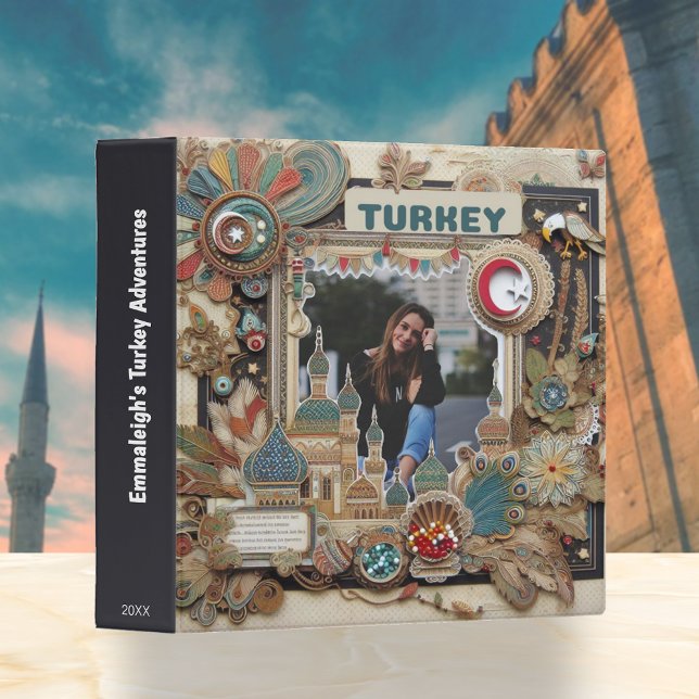 Turkey Scrapbook AI Generated Custom Photo  3 Ring Binder (Creator Uploaded)