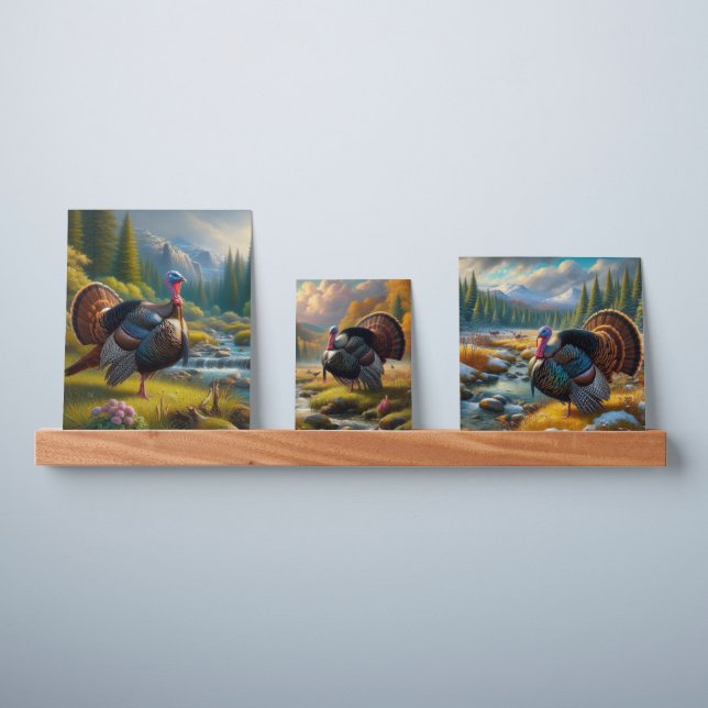 Turkey Seasons Summer Fall Winter  Picture Ledge (Wall)
