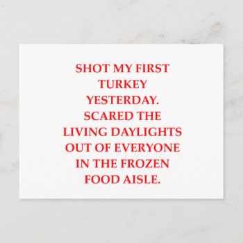 Turkey Shoot Postcard by jimbuf at Zazzle
