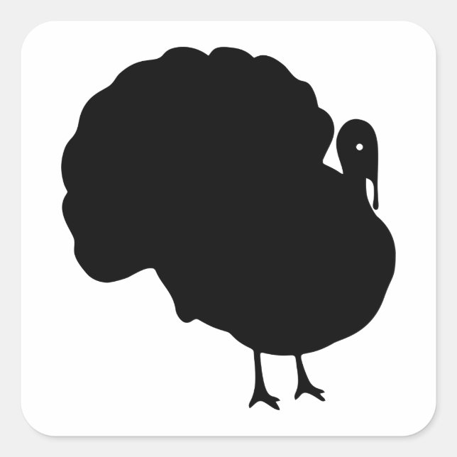 Turkey Silhouette Square Sticker (Front)