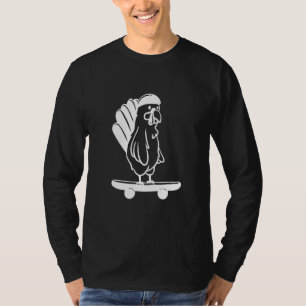 Turkey Skater Line Thanksgiving Day Skateboard Aut T-Shirt
