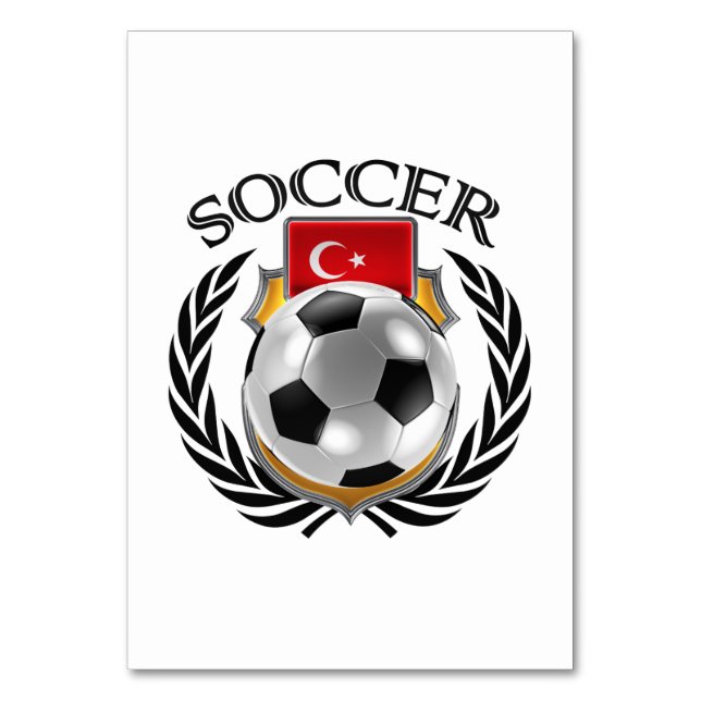 Turkey Soccer 2016 Fan Gear Table Number (Back)