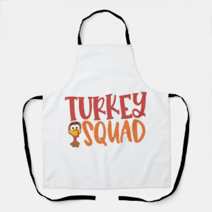 Turkey Squad Matching Outfit Turkey Thanksgiving Apron