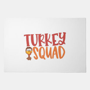 Turkey Squad Matching Outfit Turkey Thanksgiving  Doormat