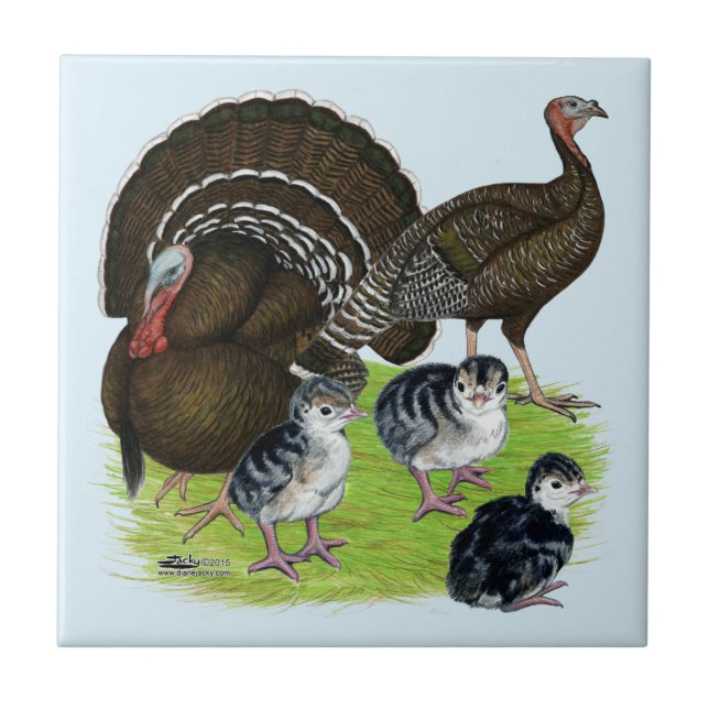 Turkey Standard Bronze Family Ceramic Tile (Front)