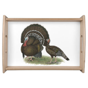 Turkey Standard Bronze Serving Tray