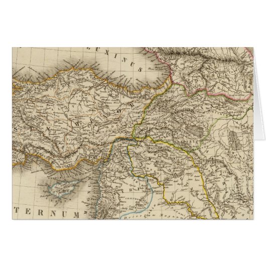 Turkey Syria map Cards (Front Horizontal)
