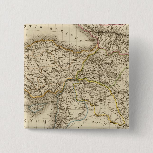 Turkey Syria map Pinback Button (Front)