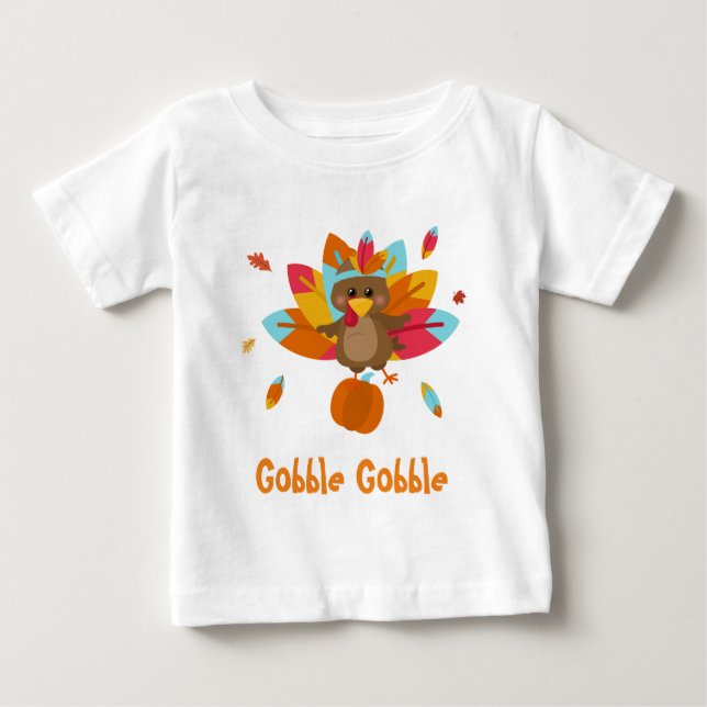 Turkey t-shirt Baby t-shirt Gobble gobble t-shirt (Front)