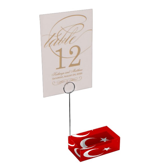 Turkey Table Number Holder (Corner)