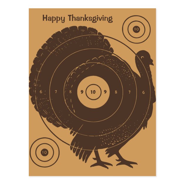 Turkey Target Thanksgiving Postcard