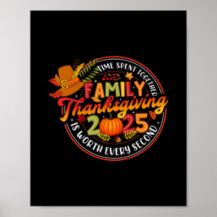 Turkey Thankful Fall Autumn Family Thanksgiving 20 Poster