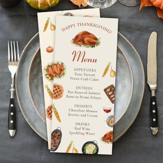 Turkey Thanksgiving Dinner Menu (Creator Uploaded)
