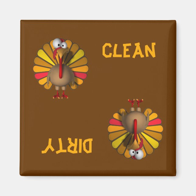 Turkey Thanksgiving Dishwasher Magnet (Front)