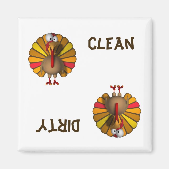 Turkey Thanksgiving Dishwasher Magnet (Front)