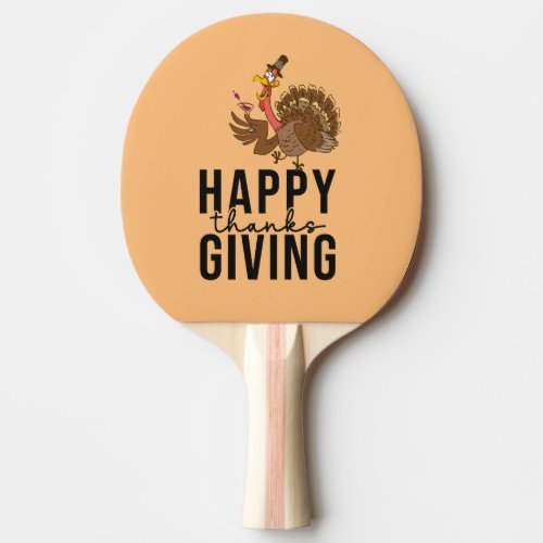 Turkey Thanksgiving Funny  Ping Pong Ball Ping Pong Paddle