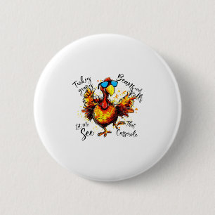 Turkey Thanksgiving Gobbletill You Wobble Autumn F Button