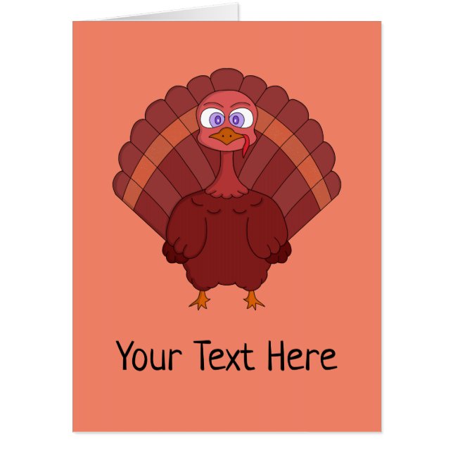 Turkey Thanksgiving Holiday Card (Front)