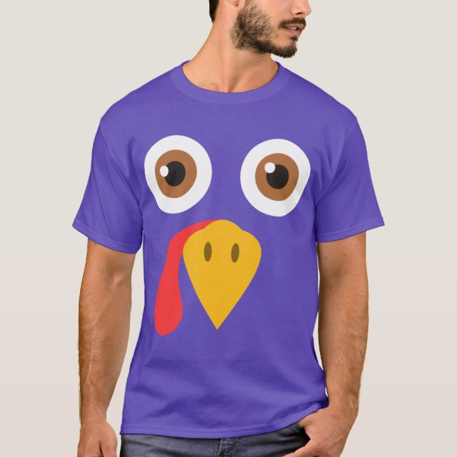 Turkey Thanksgiving Oversized T-Shirt (Front)