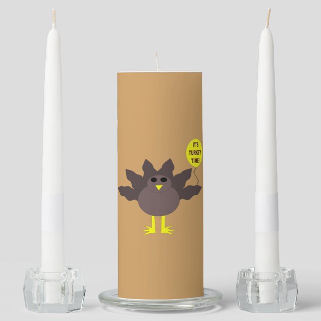 Turkey Time Thanksgiving Candle Set (Front)