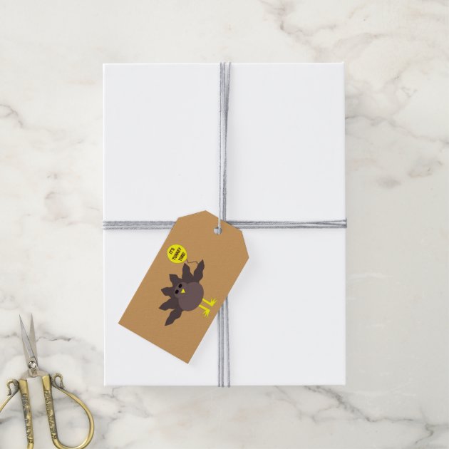 Turkey Time Thanksgiving Custom Gift Tags