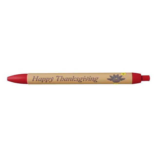 Turkey Time Thanksgiving Custom Pen (Front)