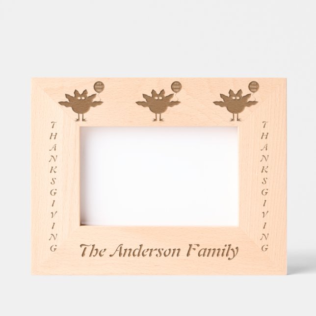 Turkey Time Thanksgiving Engraved Frames (Front)