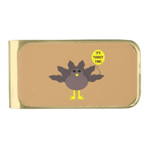 Turkey Time Thanksgiving Money Clip