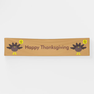 Turkey Time Thanksgiving Personalized Banner