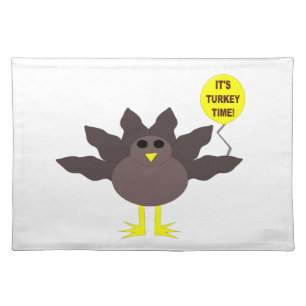 Turkey Time Thanksgiving Placemat