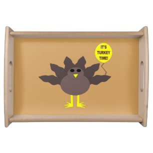 Turkey Time Thanksgiving Serving Tray