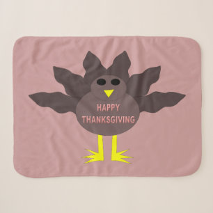 Turkey Time Thanksgiving Sherpa Blanket