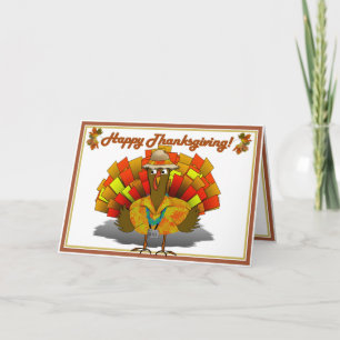 Turkey Tourist on Vacation Holiday Card