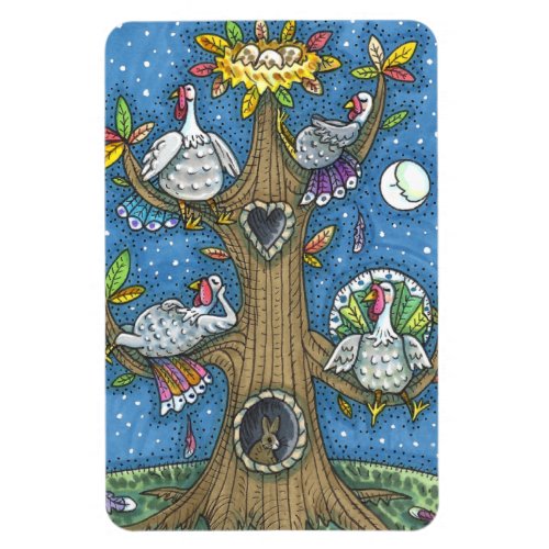 TURKEY TREE THANKSGIVING FUNNY GOBBLERS ROOSTING MAGNET