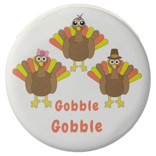 Turkey Trio Funny Family Gobble Gobble Chocolate Covered Oreo