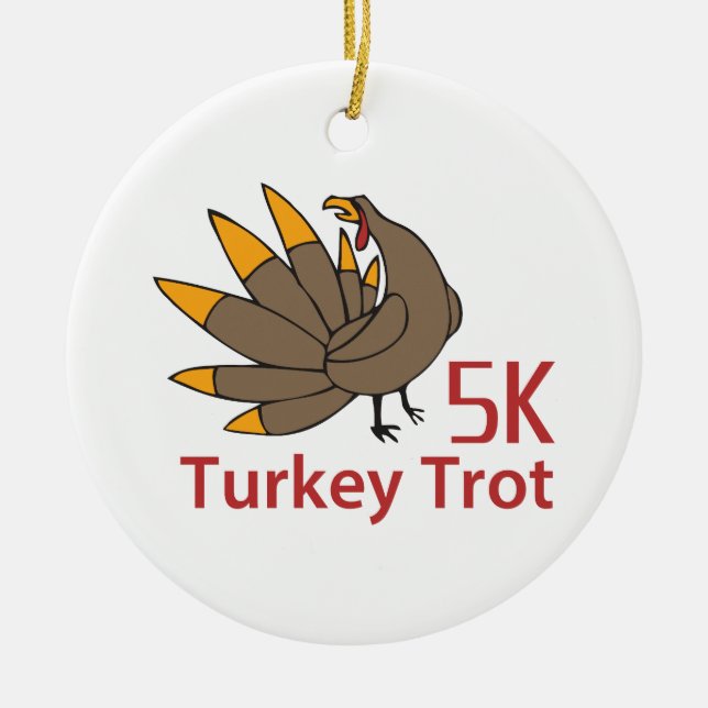 TURKEY TROT CERAMIC ORNAMENT (Front)