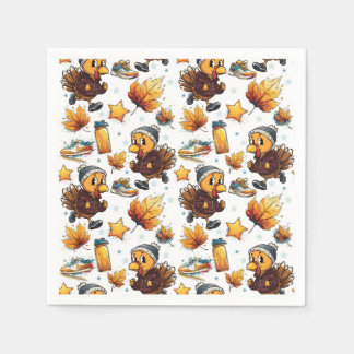 Turkey Trot Fun Run 5K Thanksgiving Running  Napkins